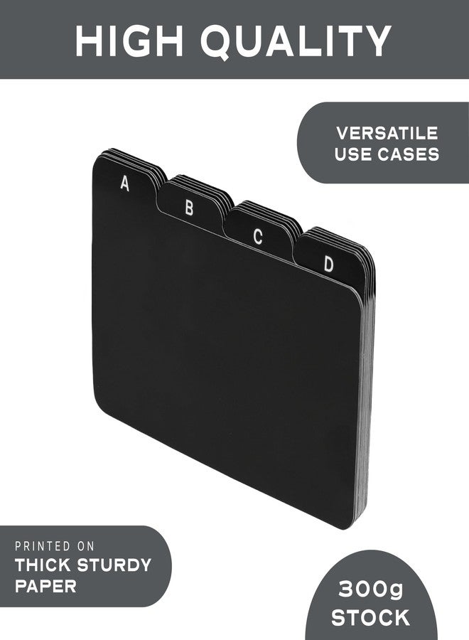 Alfion 4x6 Index Card Alphabet Tab Dividers 24 pcs (Black) - Image 5